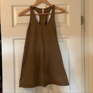 American Apparel Olive Racer Back Tank Dress